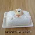 Wholesale cute bunny ceramic bread plate with lid